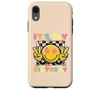 It's My Birthday Smile Happy Peace Retro Groovy Donne Uomini Bambino Custodia per iPhone XR