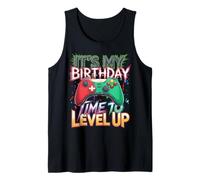 It's My Birthday Time to Level Up Videogiochi Gaming Uomini Ragazzi Canotta