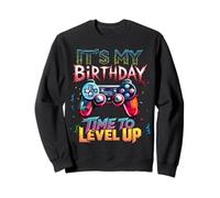 It's My Birthday Time to Level Up Videogiochi Gaming Uomini Ragazzi Felpa