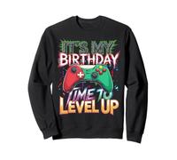 It's My Birthday Time to Level Up Videogiochi Gaming Uomini Ragazzi Felpa
