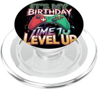 It's My Birthday Time to Level Up Videogiochi Gaming Uomini Ragazzi PopSockets PopGrip per MagSafe