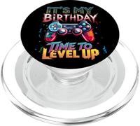 It's My Birthday Time to Level Up Videogiochi Gaming Uomini Ragazzi PopSockets PopGrip per MagSafe
