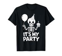 It's My Party Lazy Halloween Costume scheletro teschio compleanno Maglietta