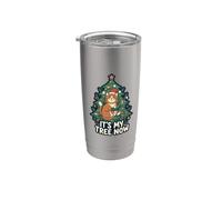 It's My Tree Now Memes Lovers Proprietario Gatto Natale Umorismo Divertente Bicchiere termico in acciaio inox doppia parete