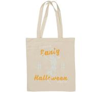 It's Never Too Early For Halloween Dancing Skeleton Tote Bag in cotone naturale bianco