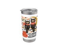 Its Never Too Early For Halloween Owls Pumpkins Bicchiere termico in acciaio inox doppia parete