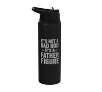 It's Not A Dad Bod It's A Father Figure Funny Dad Joke Stainless Steel Insulated Water Bottle