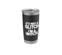 "Its not a Glitch I'm a Witch" gotico occulto Halloween streghe Bicchiere termico in acciaio inox doppia parete