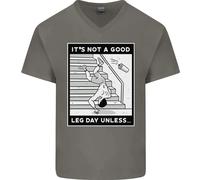 It's Not a Good Gamba Giorno Divertente Palestra Bodybuilding Da Scollo V Cotone