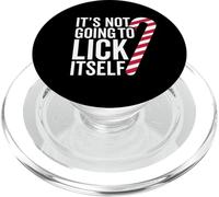 It's Not Going To Lick Itself Funny Candy Cane Natale PopSockets PopGrip per MagSafe