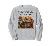 It's Not Hoarding If It's Books & Cats Reading Book Cat Book Felpa