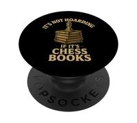 It's Not Hoarding If It's Chess Books Retro Funny PopSockets PopGrip Adesivo