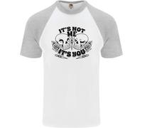 It's Not Me Anti Valentines Singolo Giorno Teschio DA UOMO S/S Baseball T-Shirt