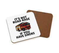 It's Not Road Rage Se Hai Sirene Hardboard Sottobicchiere Fire Engine Coaster