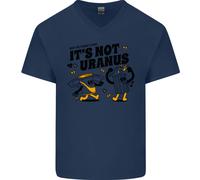 Its Not Uranus Divertente Climate Change Uomo Scollo A V Cotone T-Shirt