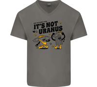 Its Not Uranus Divertente Climate Change Uomo Scollo A V Cotone T-Shirt