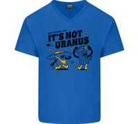 Its Not Uranus Divertente Climate Change Uomo Scollo A V Cotone T-Shirt
