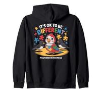 It's OK to be Different Parrot Autism Awareness For Kids Felpa con Cappuccio