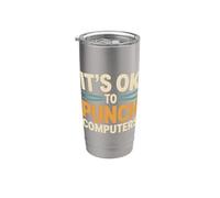It's Ok To Punch Computers La rabbia del programmatore |- Bicchiere termico in acciaio inox doppia parete