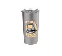 It's Ok To Punch Computers La rabbia del programmatore - Bicchiere termico in acciaio inox doppia parete