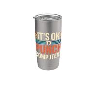 It's Ok To Punch Computers Programmer Rage - Bicchiere termico in acciaio inox doppia parete