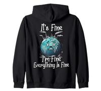 It's Okay, I'm fine, Everything is is fine Save Earth Funny Felpa con Cappuccio