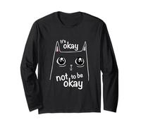 It's Okay not to be Okay Cat awareness cura di sé Maglia a Manica
