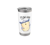It's Owl Good Funny Bird Pun Bicchiere termico in acciaio inox doppia parete