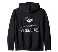It's Owl Good Tutto va bene Gufo positivo Felpa con Cappuccio
