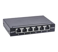 ITS Patch panel Cat.6A 0.5U a 6 vie, da tavolo, nero