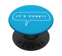 It's Peak Modern Slang Meme Bubble - Grafica a linea minima PopSockets PopGrip Adesivo
