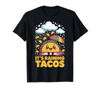 It's Raining Tacos Cute Food Kawaii Design Colorato Maglietta