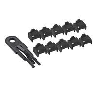 InLine® RJ45 - Blocco porta con 10 blocchi e chiave, colore: Nero