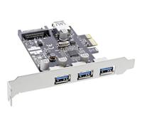 ITS Scheda USB 3.0 PCIe, porte 3+1, conn. SATA, incl. staffa low profile