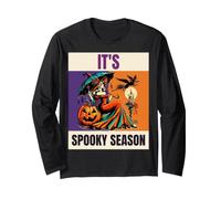It's Spooky Season, Arte retrò a Forma di Zucca Maglia a Manica
