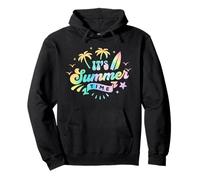 It's Summer Time - Palma Color Pastello Tie Dye Beach Surf Felpa con Cappuccio