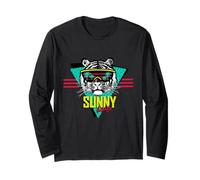 It's Sunny Days Cool Summer Vibes - T-Shirt con Grafica a Forma di Tigre Maglia a Manica