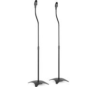 ITS Supporto casse acustiche, Piedistallo telescopico 68-110cm, nero, 2pz
