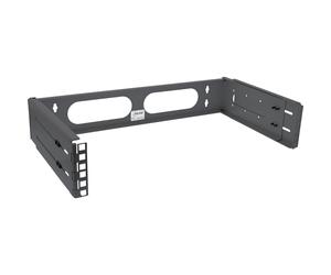 ITS Supporto rack 19 per montaggio a parete, 2U, profondita 24-40cm, nero