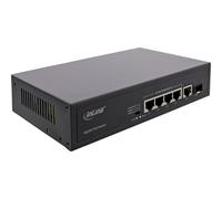 InLine Switch di rete Gigabit PoE+ 32305R - 5 porte (4 PoE+ 65W), 1x SFP, metallo Nero
