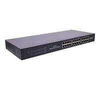 InLine® Switch di rete Gigabit a 24 porte, 1 GBit/s, 48,26 cm (19"), in metallo, senza ventola.
