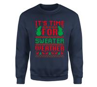 Its Time For Sweater Weather Christmas Holiday Family Sweatshirt Jumper