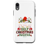 It's Too Hot For Ugly Christmas Sweater Santa Xmas Pajamas Custodia per iPhone XR