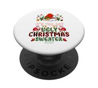 It's Too Hot For Ugly Christmas Sweater Santa Xmas Pajamas PopSockets PopGrip Adesivo