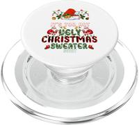 It's Too Hot For Ugly Christmas Sweater Santa Xmas Pajamas PopSockets PopGrip per MagSafe
