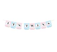 It's Twins Banner Baby Shower Oh Babies Twins Compleanno Party Decoration Supplies Double the Love Stampa Banner