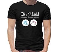 Its Un Match Narvalo Unicorn T-Shirt - Tinder - Swipe Right - Funny - Adulto