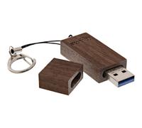 ITS USB 3.0 Pendrive 32GB, l.90MB/s, s.50MB/s, legno di noce, portachiavi