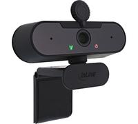 InLine 55364C - Webcam FullHD 1920 x 1080/30 Hz con messa a fuoco automatica, cavo di collegamento USB di tipo C, nero