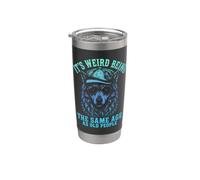 It's Weird Being the Same Age as Old People Wolf Aging Joke Bicchiere termico in acciaio inox doppia parete